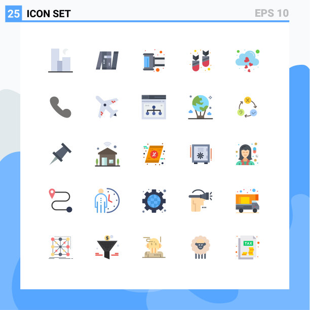 通用图标符号组25现代扁平图片下载