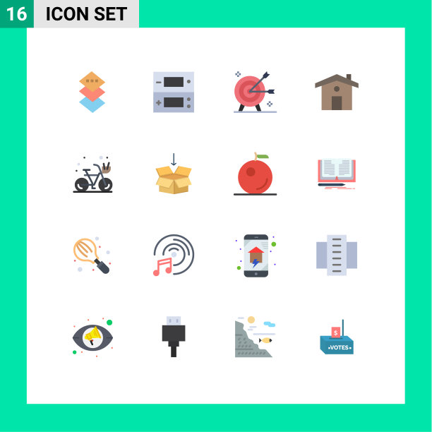 16种适用于网络和移动的通用平面颜色图片下载