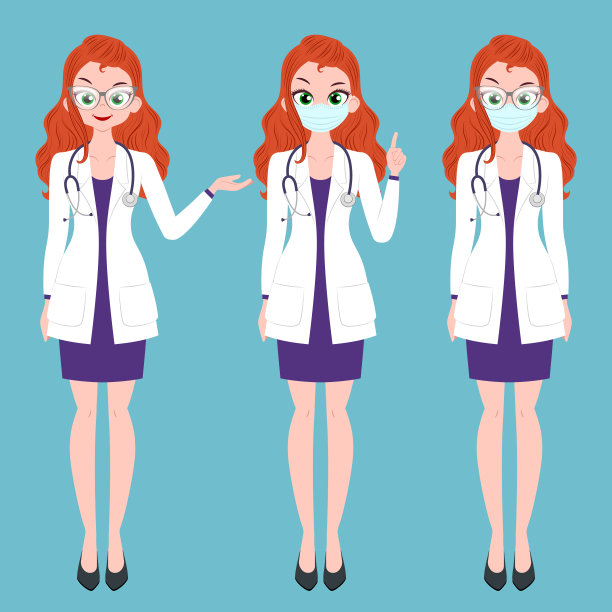 年轻女性角色素材图片