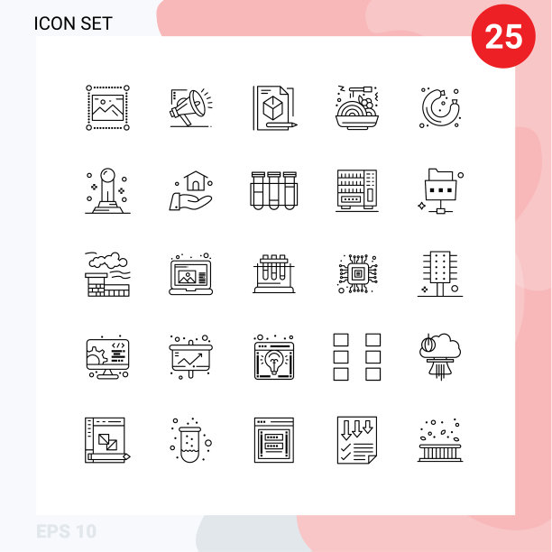 分组25行符号和符号为香肠图片下载