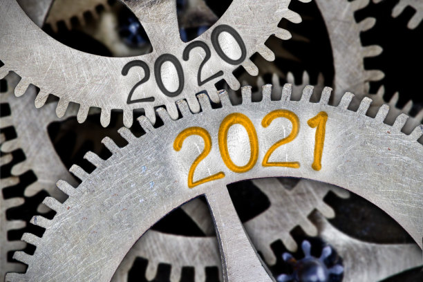 金属车轮与2021年新年图片下载