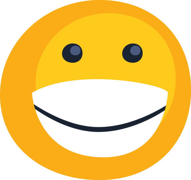 笑脸表情平面图标设计风格图片下载