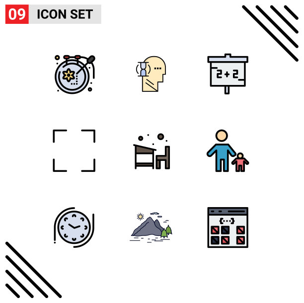 为卷筒纸设置9种通用填充线平面颜色图片下载