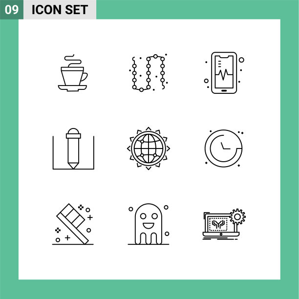 9 .用户界面轮廓包现代标识和图片下载