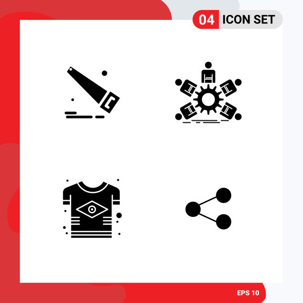 组4现代实心字形为锯图片下载