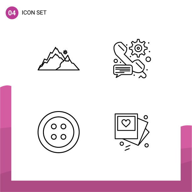 为卷筒纸设置4种通用填充线平面颜色图片下载