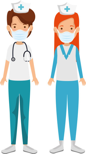 团体护理人员使用口罩隔离图片下载