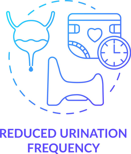 减少排尿频率蓝色概念图标图片下载