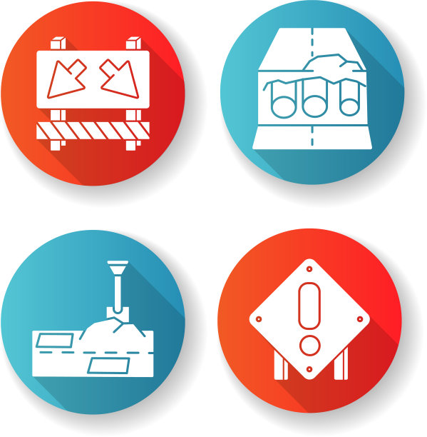 道路工程RGB颜色图标设置交通标志图片下载