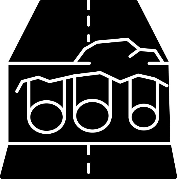 管道更换用黑色字形图标安装图片下载