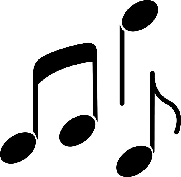 音乐黑色象形文字图标传统电影类型图片下载