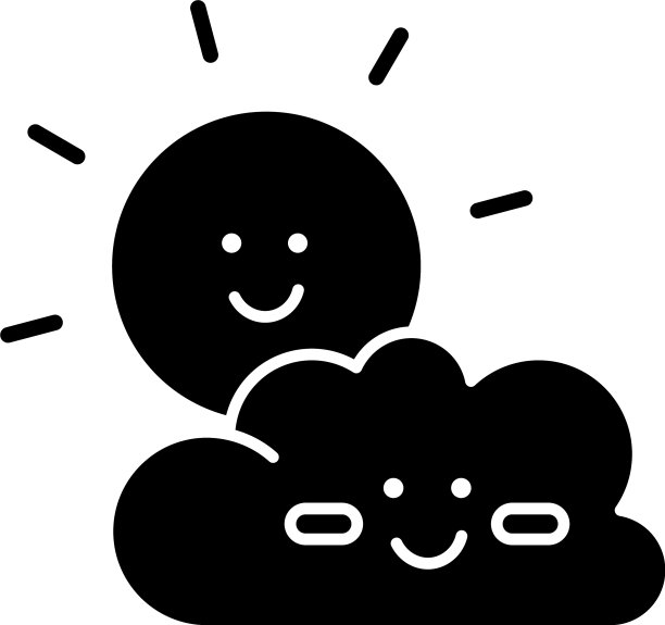 儿童卡通黑色象形文字图标幼稚的卡通图片下载