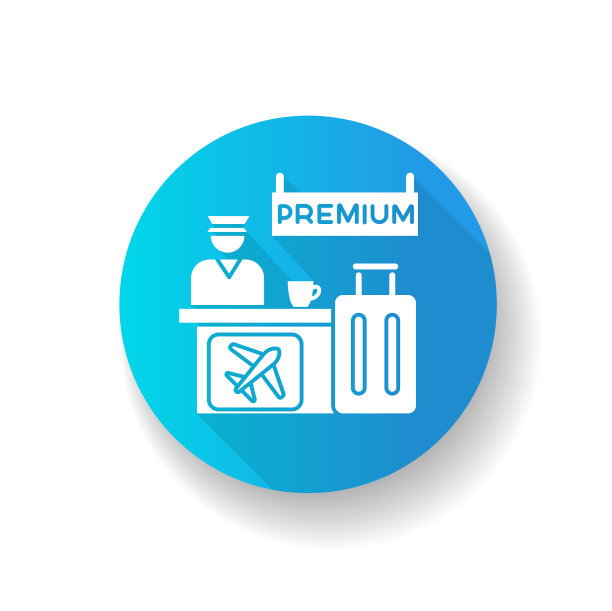 高级飞机预定蓝色平面设计图片下载