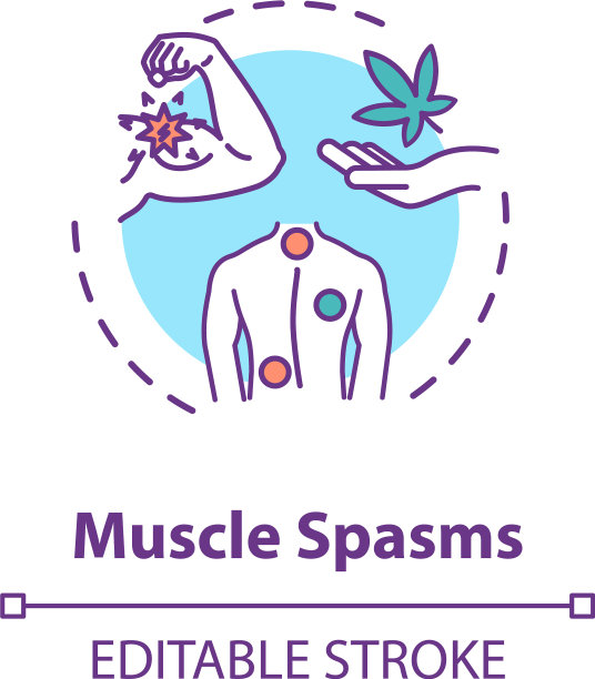 肌肉痉挛概念图标图片下载