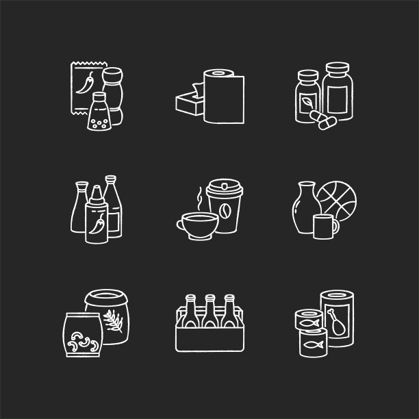 杂货粉笔白色图标设置为黑色图片下载