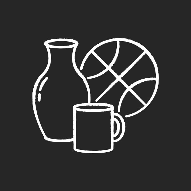 杂项粉笔白色图标上的黑色背景图片下载