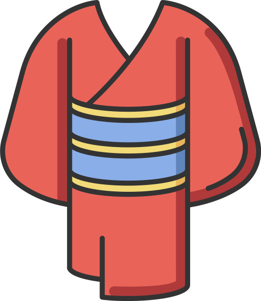 和服红色RGB颜色图标传统日本图片下载