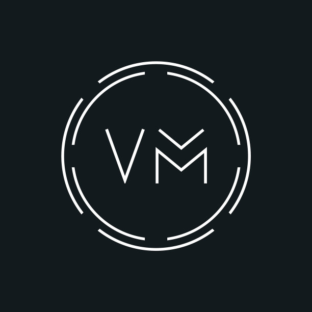 创意字母vm标志创意排版图片下载