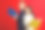 小孩子与书本隔离在红色上图片下载
