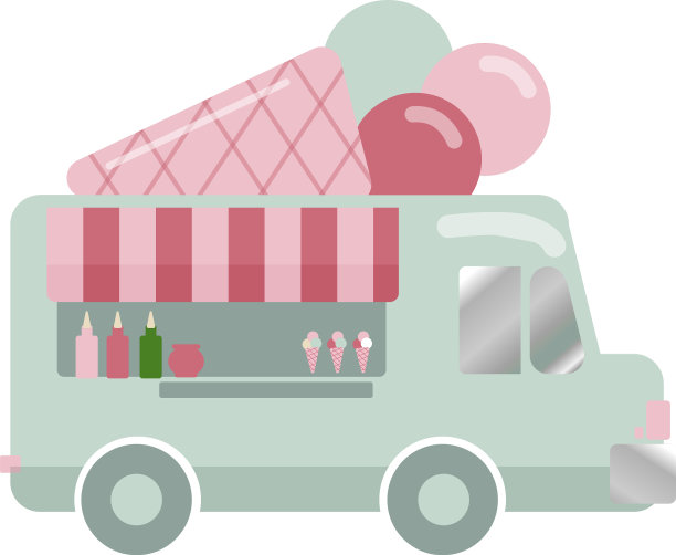 现代美味的商业食品卡车图片下载