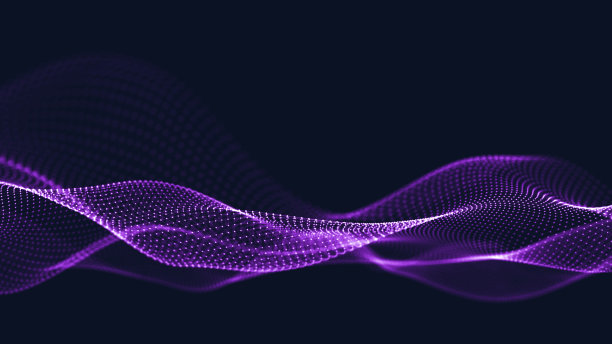 3d抽象数字技术背景。具有渐变点和线的未来科幻用户界面概念。大数据、人工智能、音乐hud。区块链和cryptocurrency图片下载