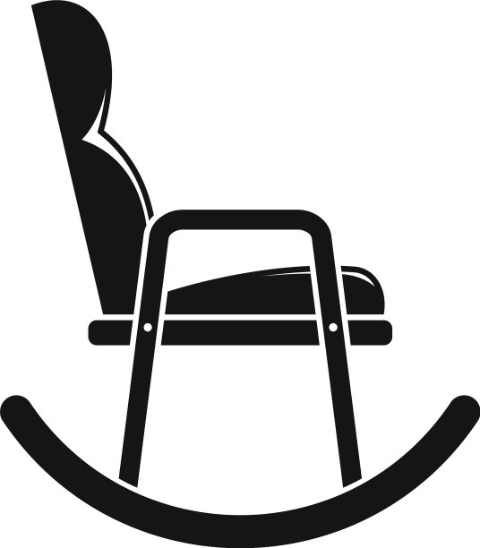 软摇椅图标简单的风格图片下载