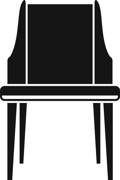 木塑椅图标简约风格图片下载