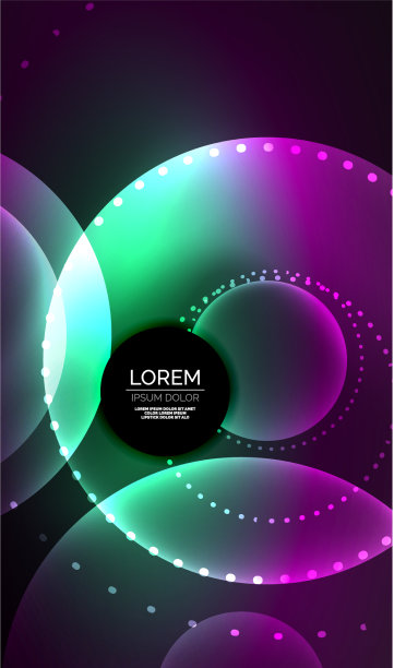 发光的霓虹灯闪亮透明抽象几何图片下载