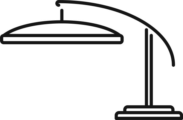 园林伞图标轮廓风格图片下载