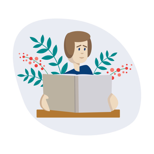 一个男人读一本书。教育图片下载