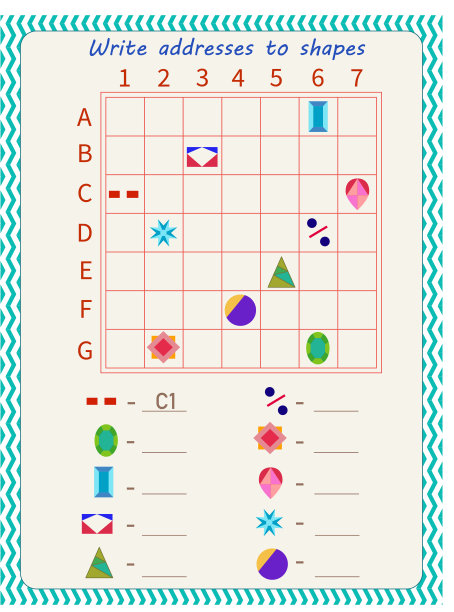 儿童逻辑游戏。排列形状的地址图片下载