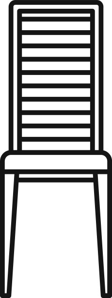 户外家具椅子图标轮廓风格图片下载