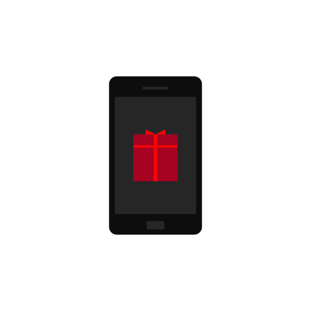 智能手机的扁平图标礼物。现代平面图标在时尚的颜色。图标为Web和移动应用程序。每股收益10。图片下载