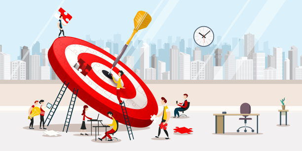 成功概念-商务人士在办公室图片下载