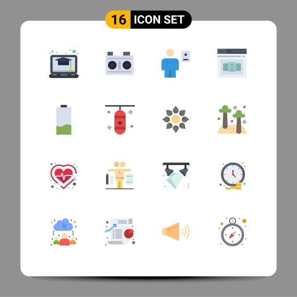 股票图标包16行符号和符号图片下载