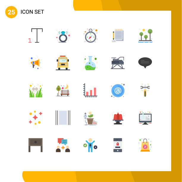 适用于网络和移动的25种通用平面颜色图片下载