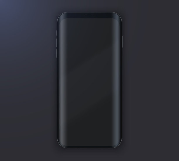 智能手机演示示例黑色模型图片下载