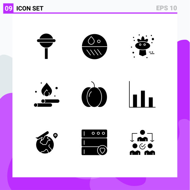 现代集9个立体象形文字之图片下载