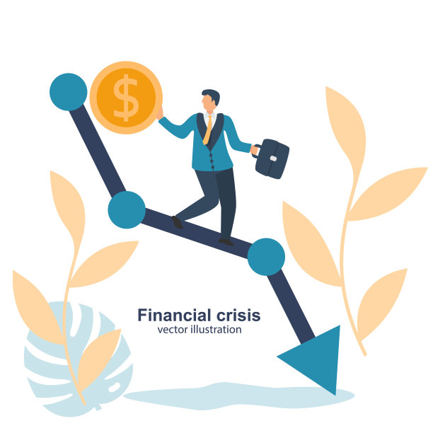 金融危机的概念。硬币按期落下图片下载