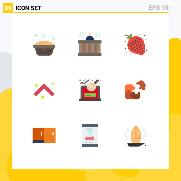 9 .平面色彩概念的网站，移动和应用程序图片下载