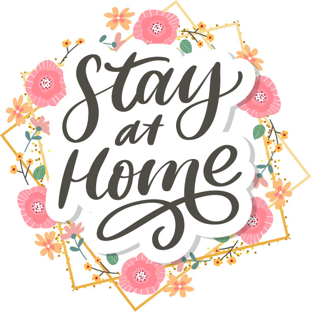 口号居家安全隔离大流行图片下载