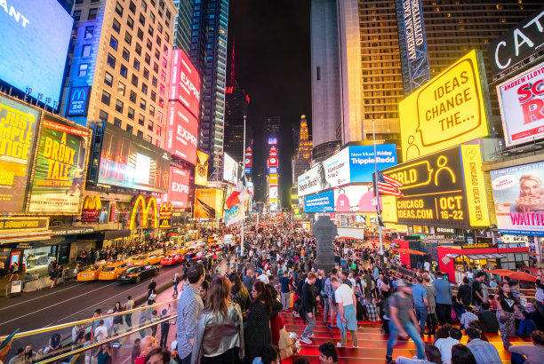 纽约时代广场夜景(时代广场)图片下载