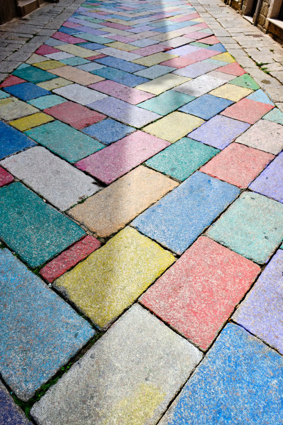 五彩缤纷的鹅卵石石头图片下载