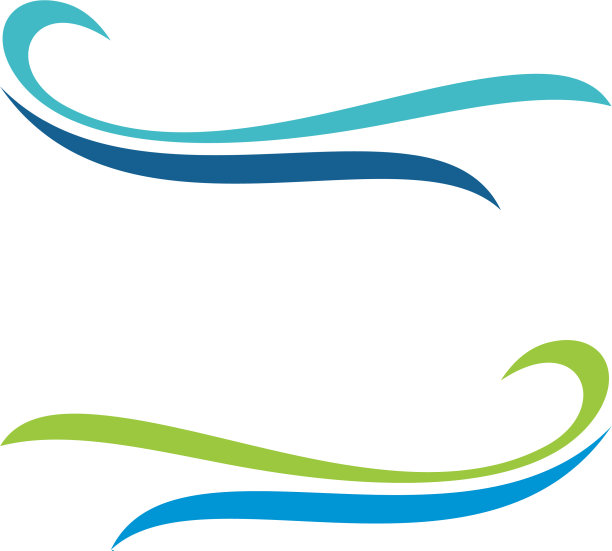 装饰波浪线标志模板设计图片下载