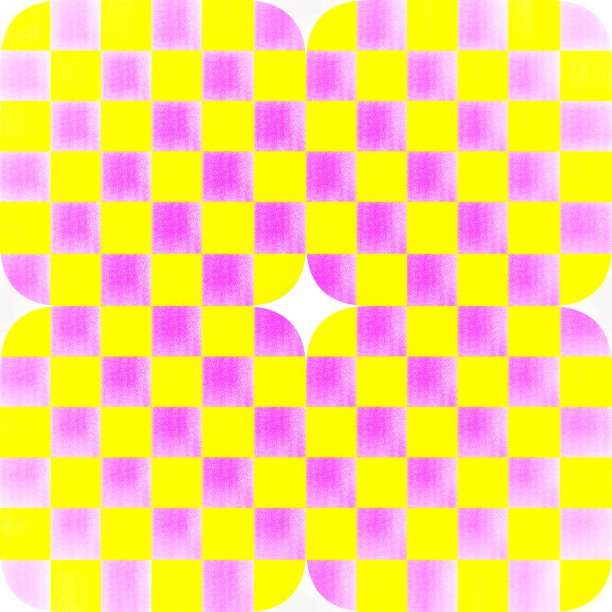 苏格兰格子图案。抽象的背景。粉红色和黄色。插图与广场图片下载