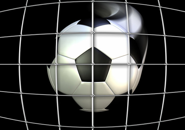 一个足球瞄准一个目标的3D插图通过散射烟雾图片下载