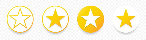 金星质量评价图标。产品质量五星。金星矢量图标。星星在现代的简单与阴影。矢量插图。图片下载