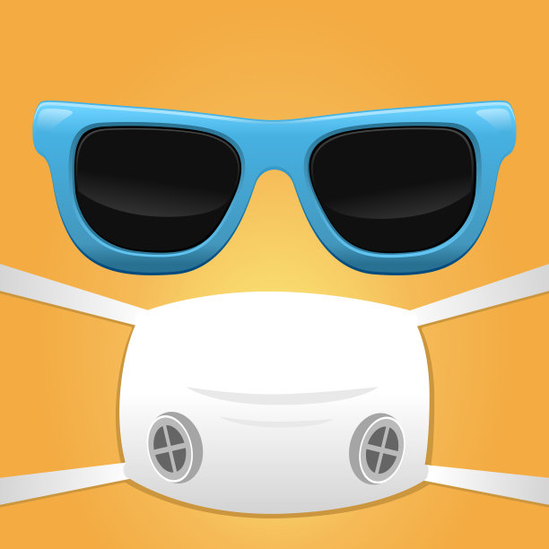 大流行夏季脸概念。图片下载