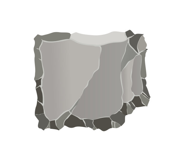 石头的游戏元素。卡通摇滚ui元素为游戏设计孤立的白色。岩石界面按钮图片下载