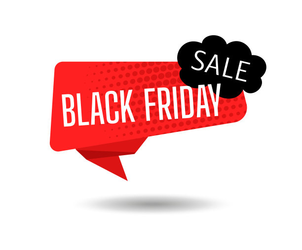 黑色星期五红色销售旗帜模板向量图片下载